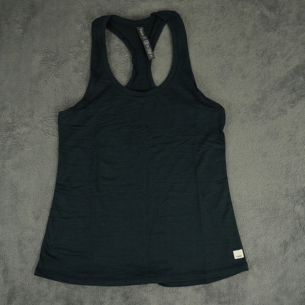 Vuori Lux Racerback Performance Tank Womens S Heathered Navy Blue Athletic VW108